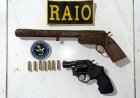 CPRaio da PMCE apreende duas armas de fogo e prende suspeito no município de Eusébio