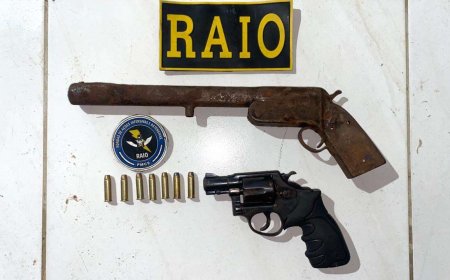CPRaio da PMCE apreende duas armas de fogo e prende suspeito no município de Eusébio