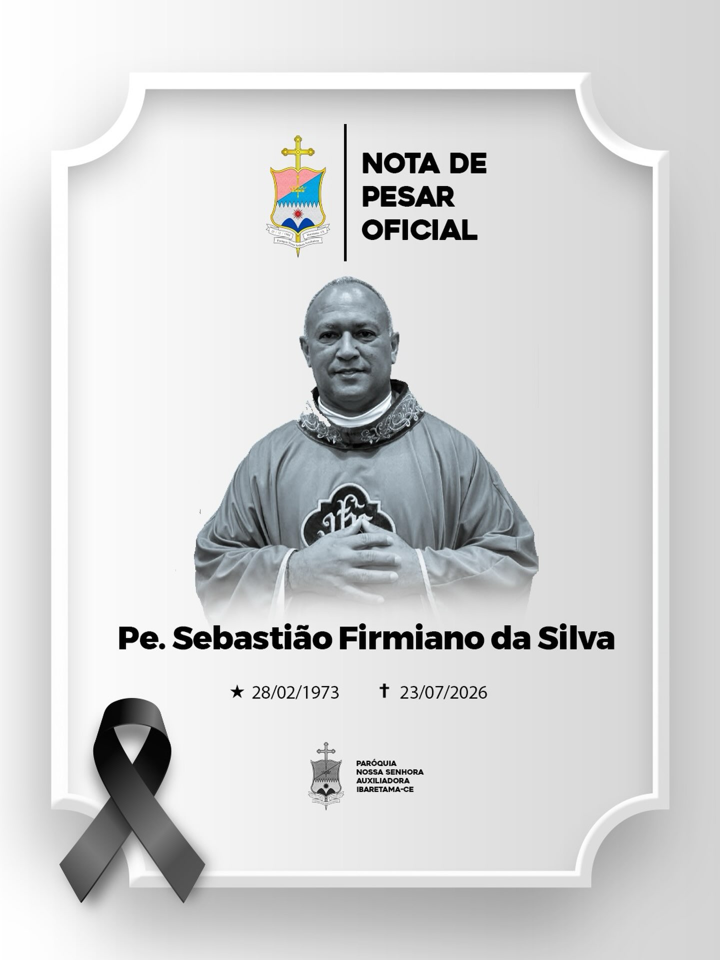 Luto e despedida: fiéis dão o último adeus ao querido Padre Sebastião