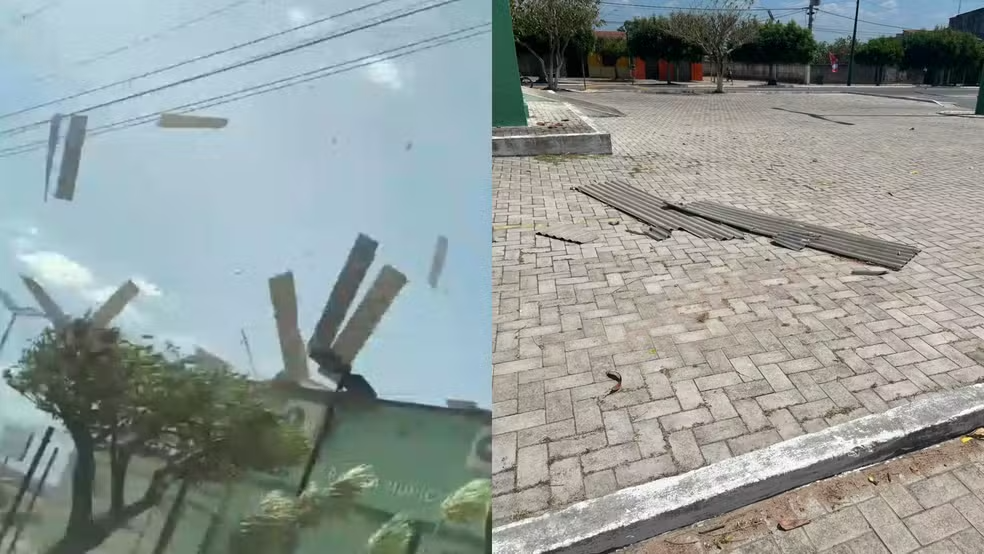 ‘Redemoinho’ destrói parte do telhado da Câmara de Vereadores de Martinópole