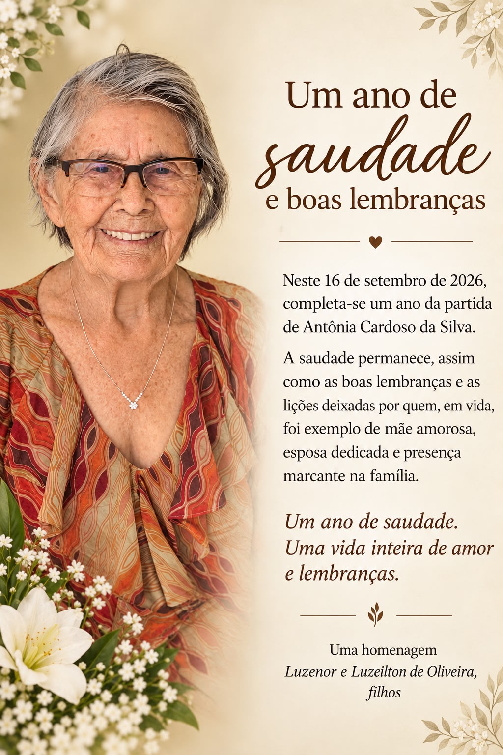 Um ano de saudade e boas lembranças
